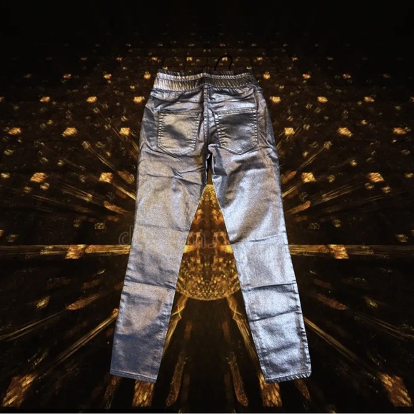 Juicy Couture Silver Track Pants with Metallic Finish NWT Size 2 - Picture 4 of 5